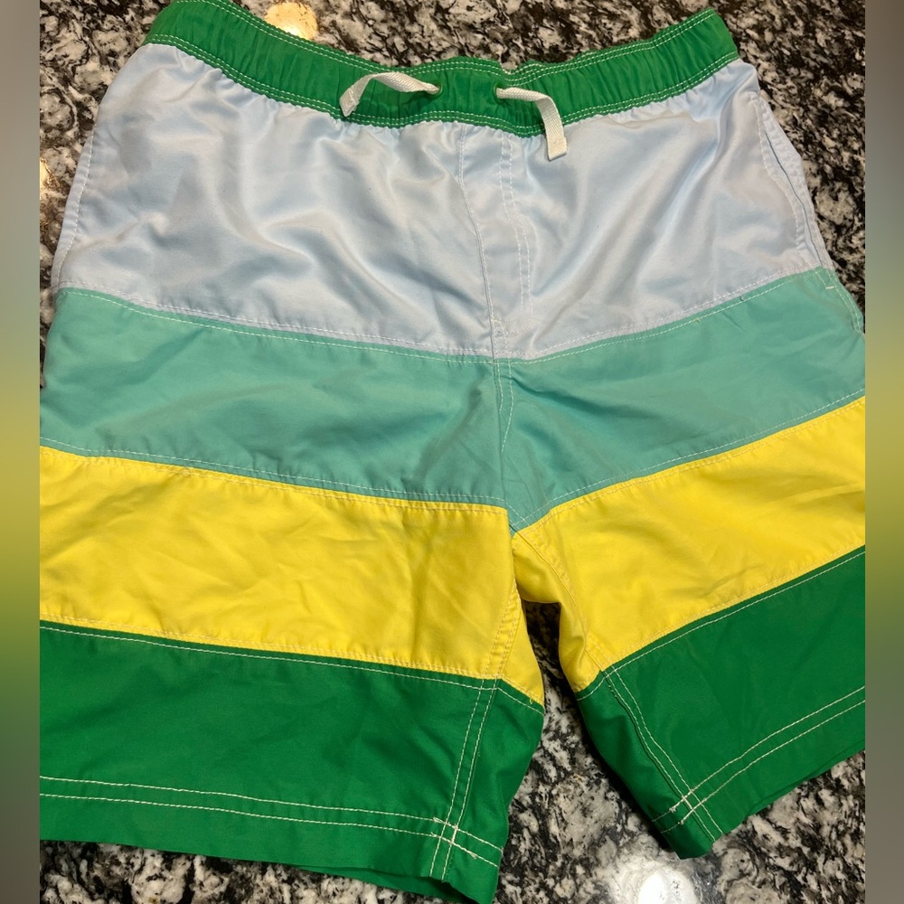 Hanna Andersson Boys 12 Swim Trunks Color Block